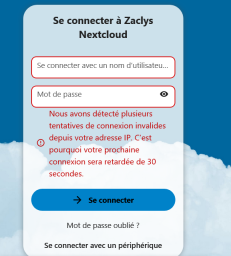 Tentatives invalides