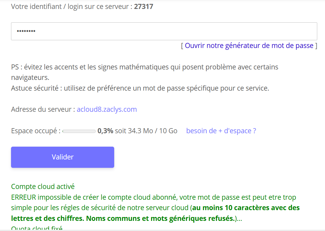et je ne parviens pas à le re-créer ..