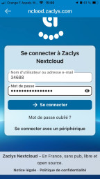 1er écran de connexion