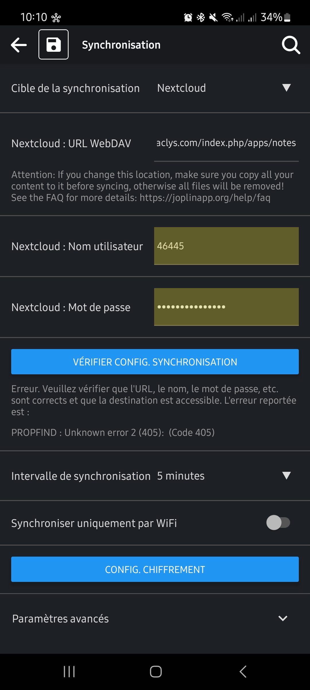Capture d'écran Joplin